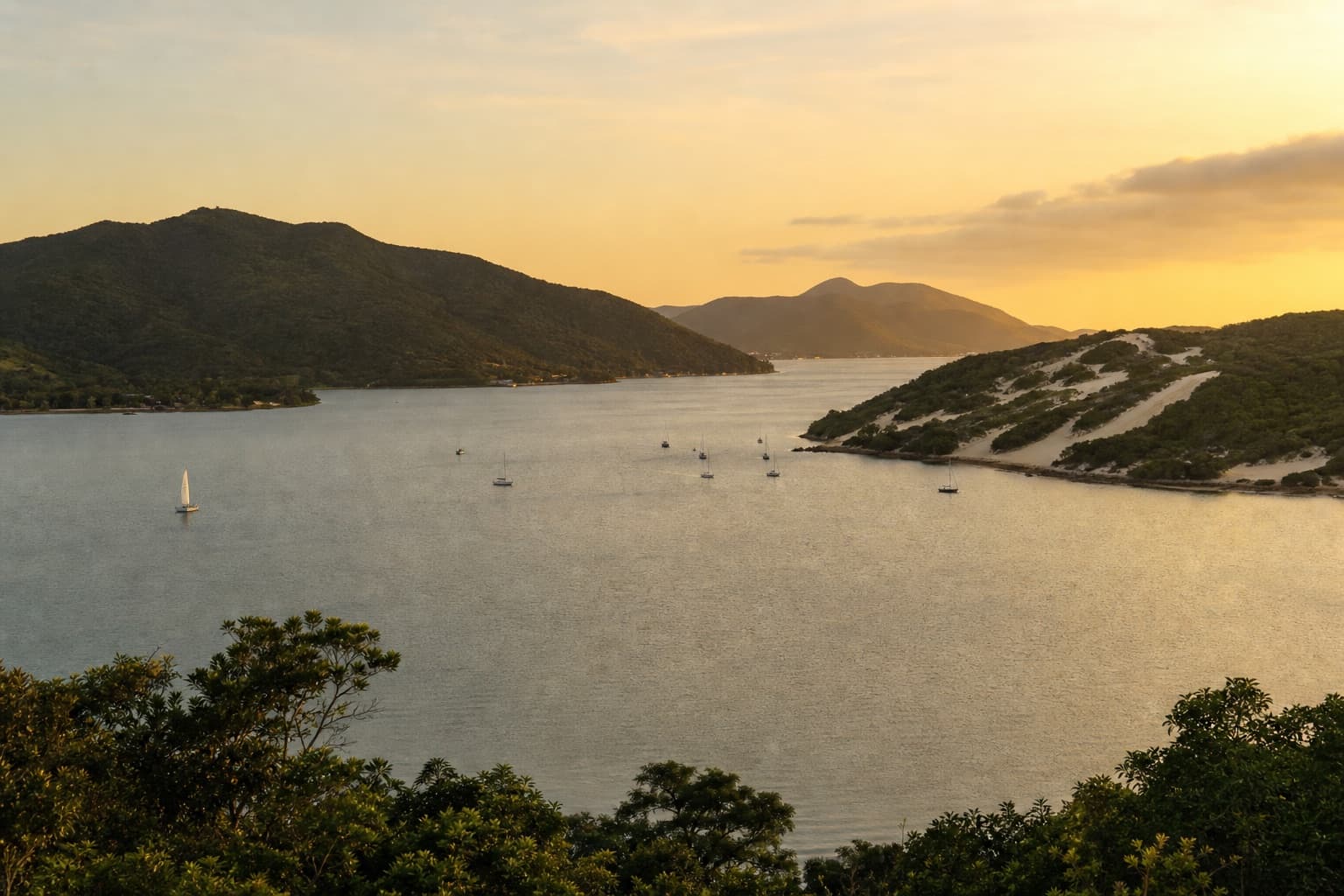 Lagoa da Conceição at golden hour
